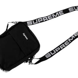 Supreme Black Messenger Bag with Adjustable Strap